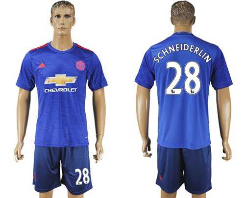 Manchester United #28 Schneiderlin Away Soccer Club Jersey