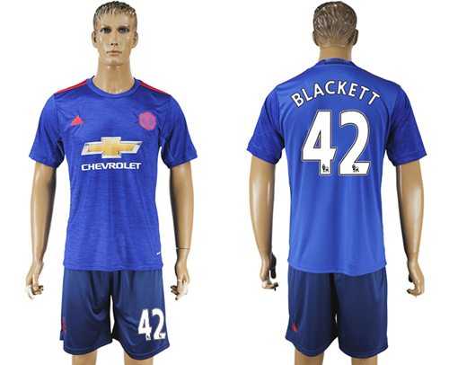 Manchester United #42 Blackett Away Soccer Club Jersey