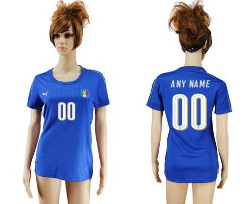 Women's Italy Personalized Home Soccer Country Jersey