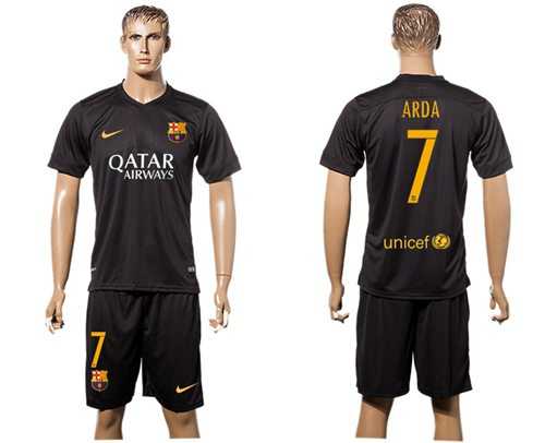 Barcelona #7 Arda Black Soccer Club Jersey