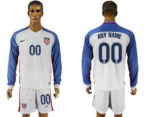 USA Personalized Home Long Sleeves Soccer Country Jersey
