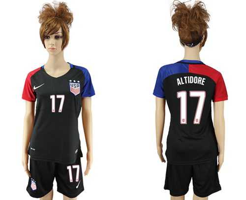 Women's USA #17 Altidore Away Soccer Country Jersey