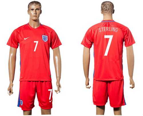 England #7 Sterling Away Soccer Country Jersey