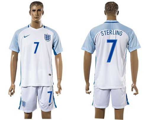 England #7 Sterling Home Soccer Country Jersey