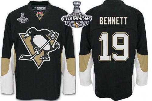 Pittsburgh Penguins #19 Beau Bennett Black Home 2016 Stanley Cup Champions Stitched NHL Jersey