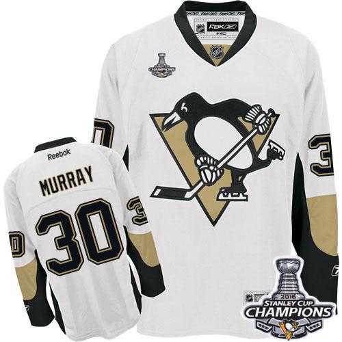 Pittsburgh Penguins #30 Matt Murray White 2016 Stanley Cup Champions Stitched NHL Jersey