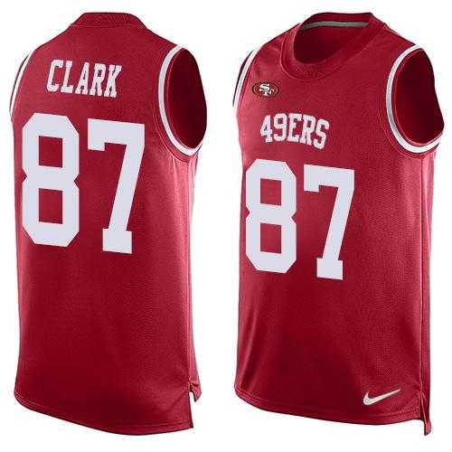 Nike San Francisco 49ers #87 Dwight Clark red Team Color Men's Stitched NFL Limited Tank Top Jersey