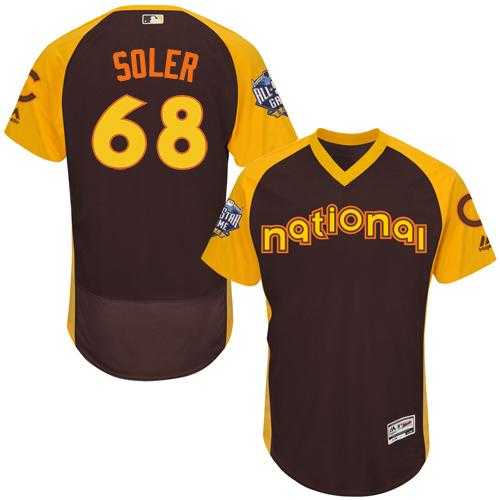 Chicago Cubs #68 Jorge Soler Brown Flexbase Authentic Collection 2016 All-Star National League Stitched Baseball Jersey