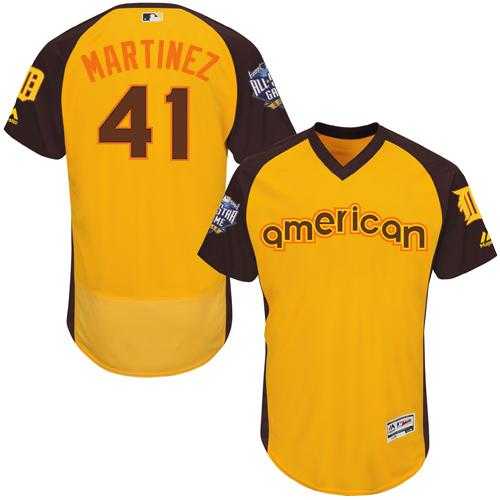 Detroit Tigers #41 Victor Martinez Gold Flexbase Authentic Collection 2016 All-Star American League Stitched Baseball Jersey