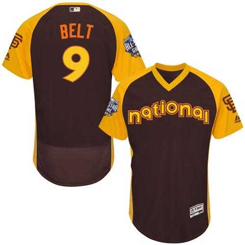 San Francisco Giants #9 Brandon Belt Brown Flexbase Authentic Collection 2016 All-Star National League Stitched Baseball jerseys