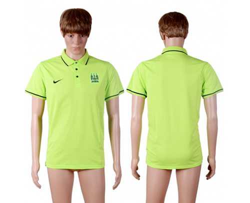 Manchester City Blank Green Polo T-shirt