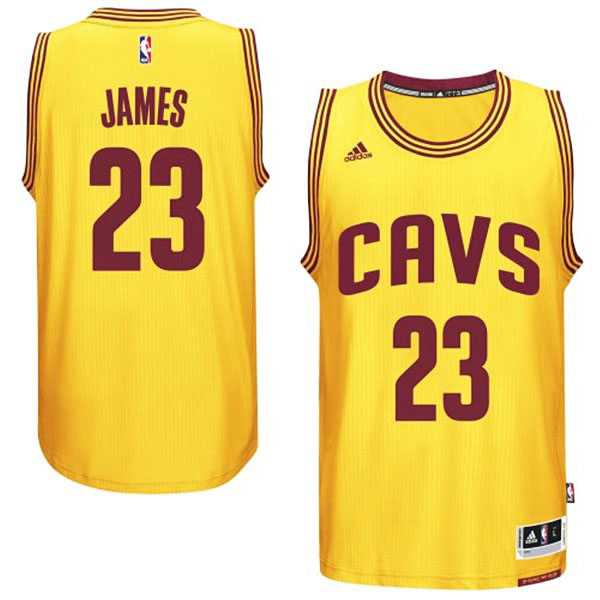 Cleveland Cavaliers #23 LeBron James Gold Home Alternate New Swingman Jersey