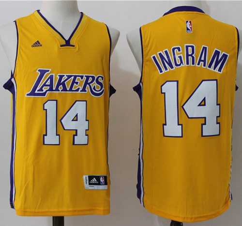 Los Angeles Lakers #14 Brandon Ingram Gold Stitched NBA Jersey
