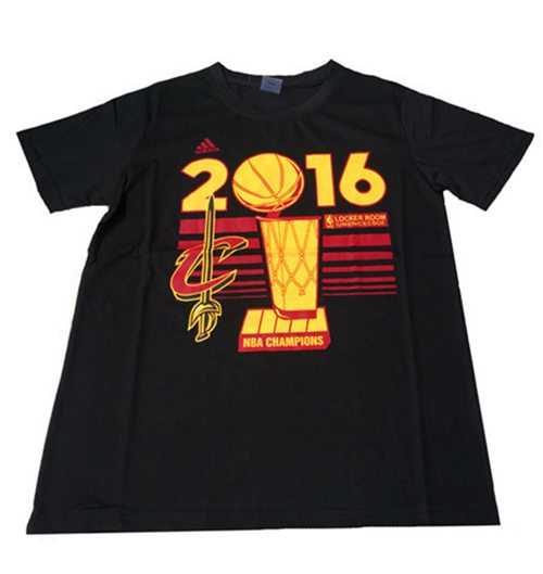 Men's Cleveland Cavaliers Adidas Black 2016 NBA Finals Champions Locker Room T-Shirt