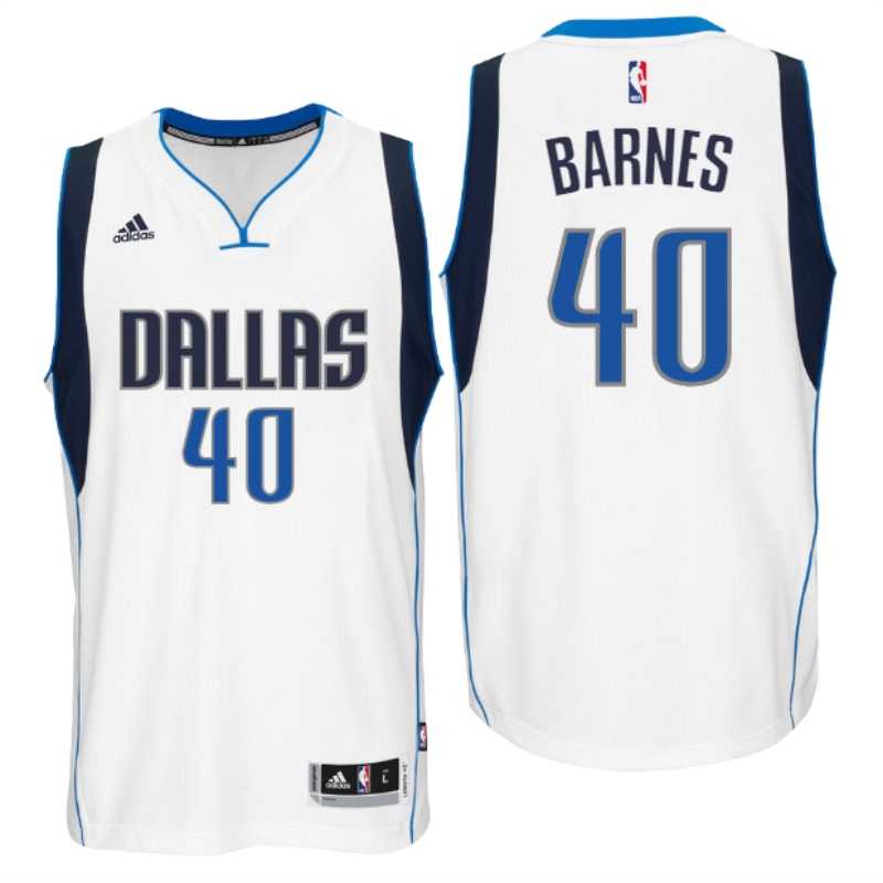 Dallas Mavericks #40 Harrison Barnes New Swingman Home White Jersey