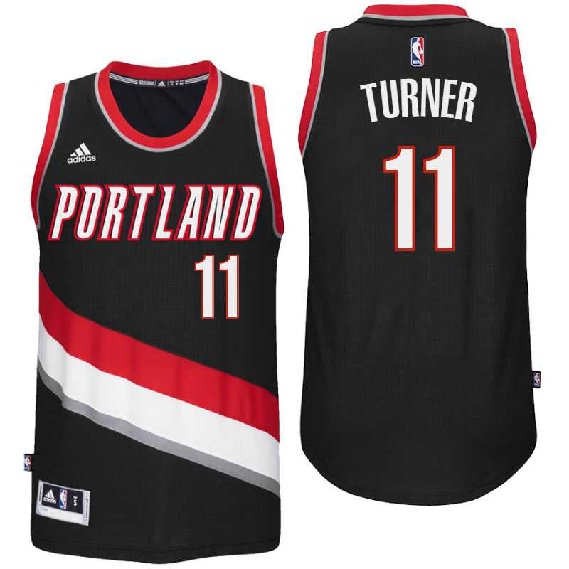 Portland Trail Blazers #11 Evan Turner Alternate Black New Swingman Jersey