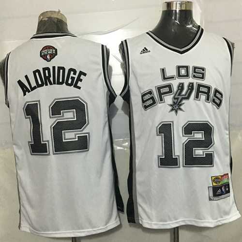 San Antonio Spurs #12 LaMarcus Aldridge White Latin Nights Stitched NBA Jersey