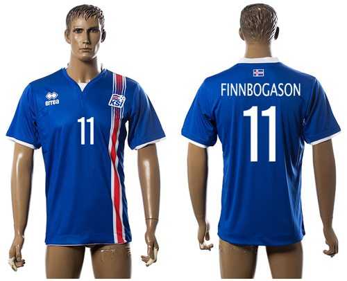 Iceland #11 Finnbogason Home Soccer Country Jersey