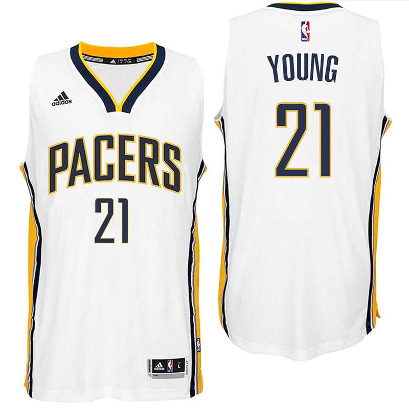 Indiana Pacers #21 Thaddeus Young 2016 Home White New Swingman Jersey