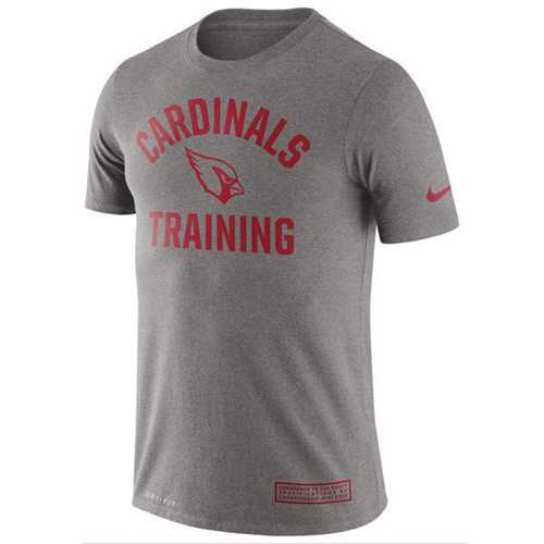 Men's Arizona Cardinals Nike Heathered Gray Training Performance T-Shirt