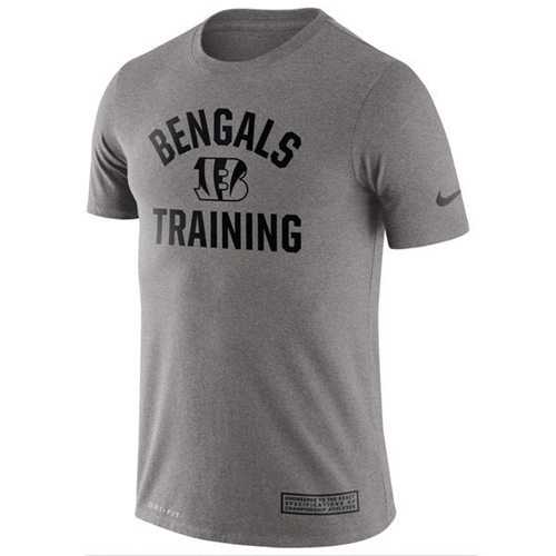 Men's Cincinnati Bengals Nike Heathered Gray Training Performance T-Shirt