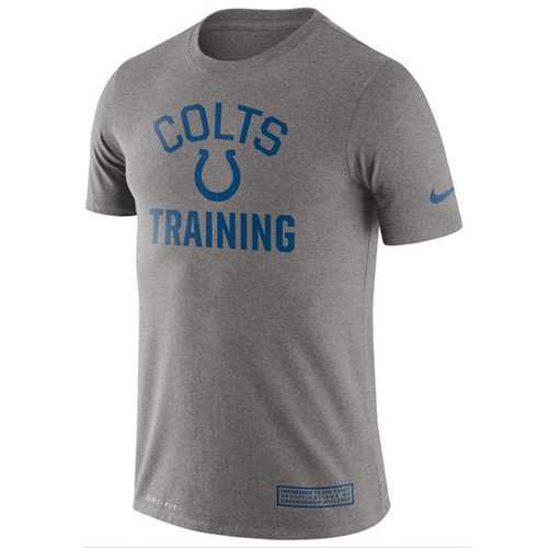 Men's Indianapolis Colts Nike Heathered Gray Training Performance T-Shirt