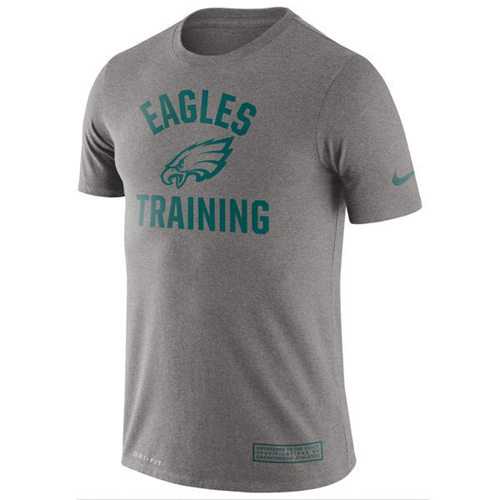 Men's Philadelphia Eagles Nike Heathered Gray Training Performance T-Shirt