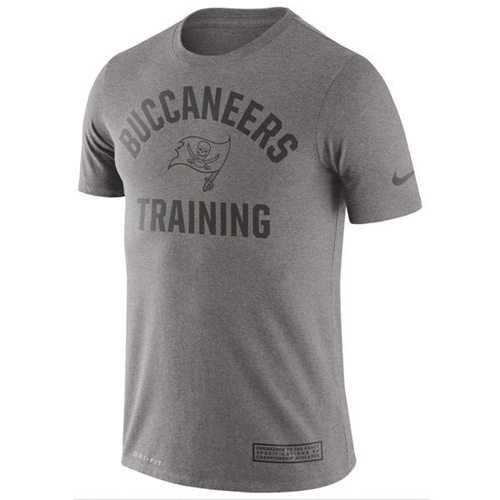 Men's Tampa Bay Buccaneers Nike Heathered Gray Training Performance T-Shirt