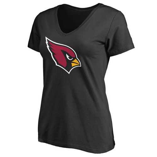 Women's Arizona Cardinals Pro Line Primary Team Logo Slim Fit T-Shirt Black
