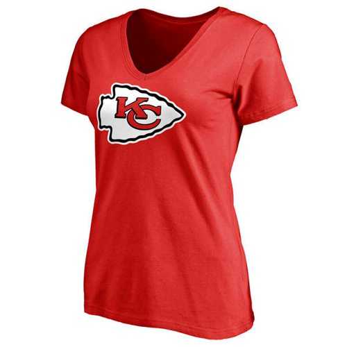 Women's Kansas City Chiefs Pro Line Primary Team Logo Slim Fit T-Shirt Red