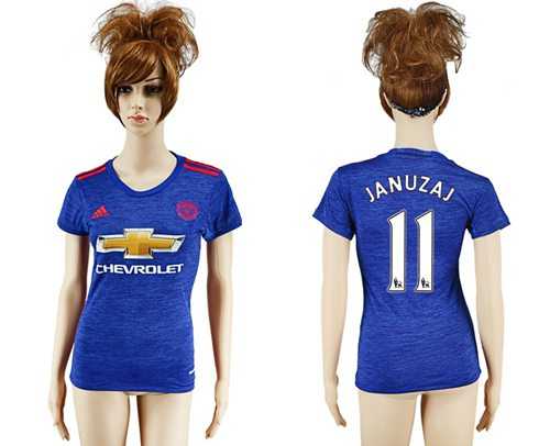 Women's Manchester United #11 Januzaj Away Soccer Club Jersey