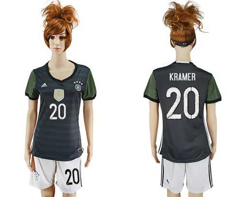 Women's Germany #20 Kramer Away Soccer Country Jersey