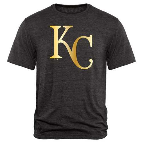 Kansas City Royals Gold Collection Tri-Blend T-Shirt Black