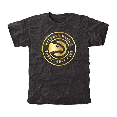 Atlanta Hawks Gold Collection Tri-Blend T-Shirt Black