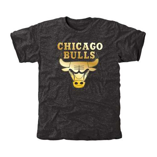 Chicago Bulls Gold Collection Tri-Blend T-Shirt Black