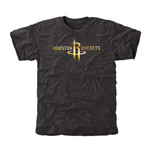 Houston Rockets Gold Collection Tri-Blend T-Shirt Black