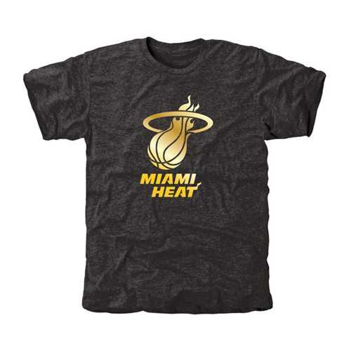 Miami Heat Gold Collection Tri-Blend T-Shirt Black