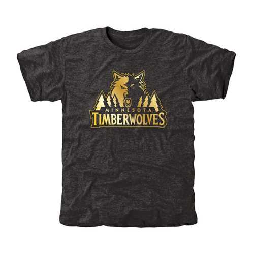 Minnesota Timberwolves Gold Collection Tri-Blend T-Shirt Black