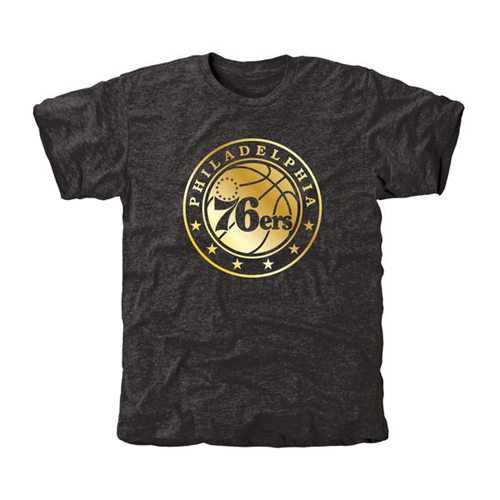 Philadelphia 76ers Gold Collection Tri-Blend T-Shirt Black