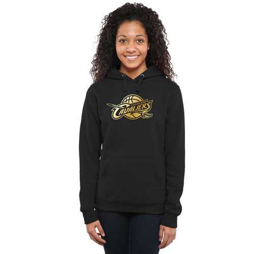 Women's Cleveland Cavaliers Gold Collection Pullover Hoodie Black