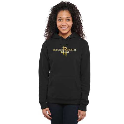 Women's Houston Rockets Gold Collection Pullover Hoodie Black