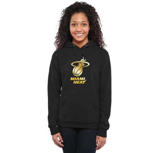 Women's Miami Heat Gold Collection Pullover Hoodie Black