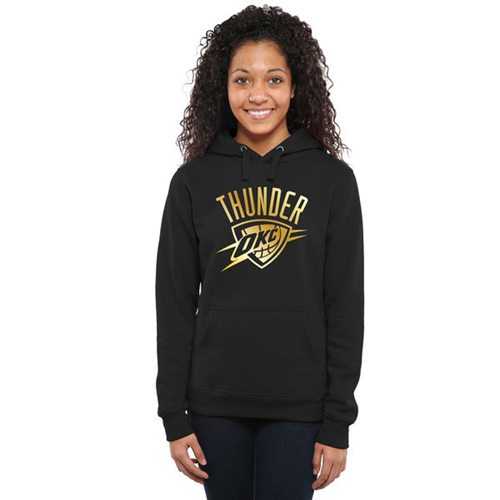 Women's Oklahoma City Thunder Gold Collection Pullover Hoodie Black