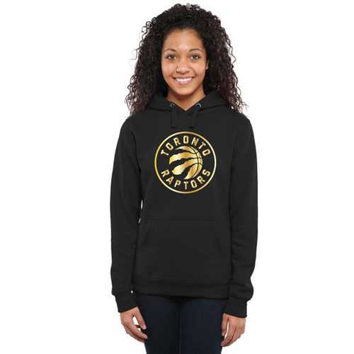 Women's Toronto Raptors Gold Collection Pullover Hoodie Black