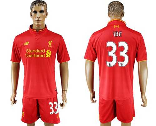 Liverpool #33 IBE Red Home Soccer Club Jersey