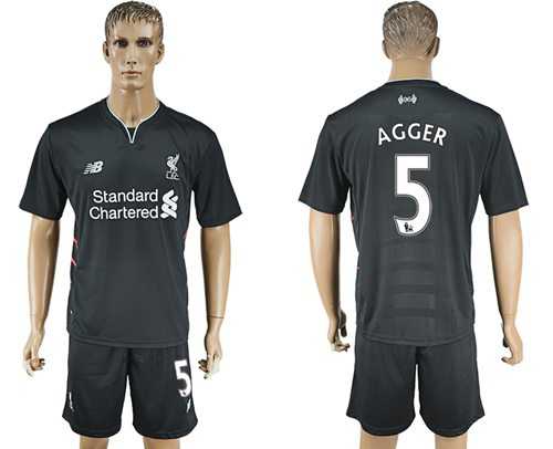 Liverpool #5 Agger Away Soccer Club Jersey