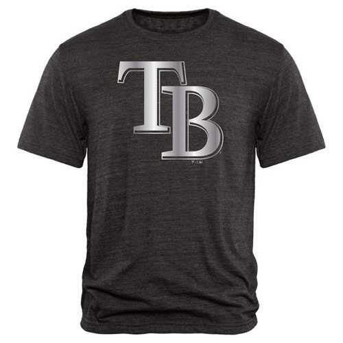Tampa Bay Rays Fanatics Apparel Platinum Collection Tri-Blend T-Shirt Black