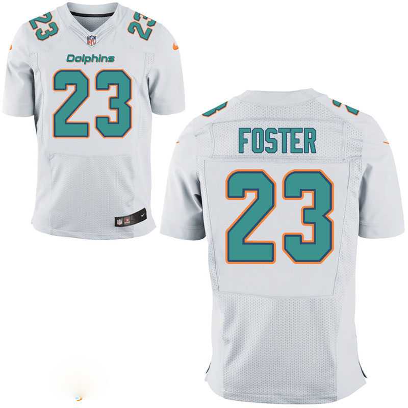 Miami Dolphins #23 Adrian Foster White Elite Jersey