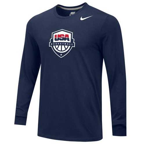 Team USA Basketball Nike Core Long Sleeves T-Shirt Navy