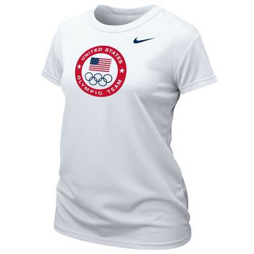 Women's Team USA Nike Logo Performance T-Shirt White